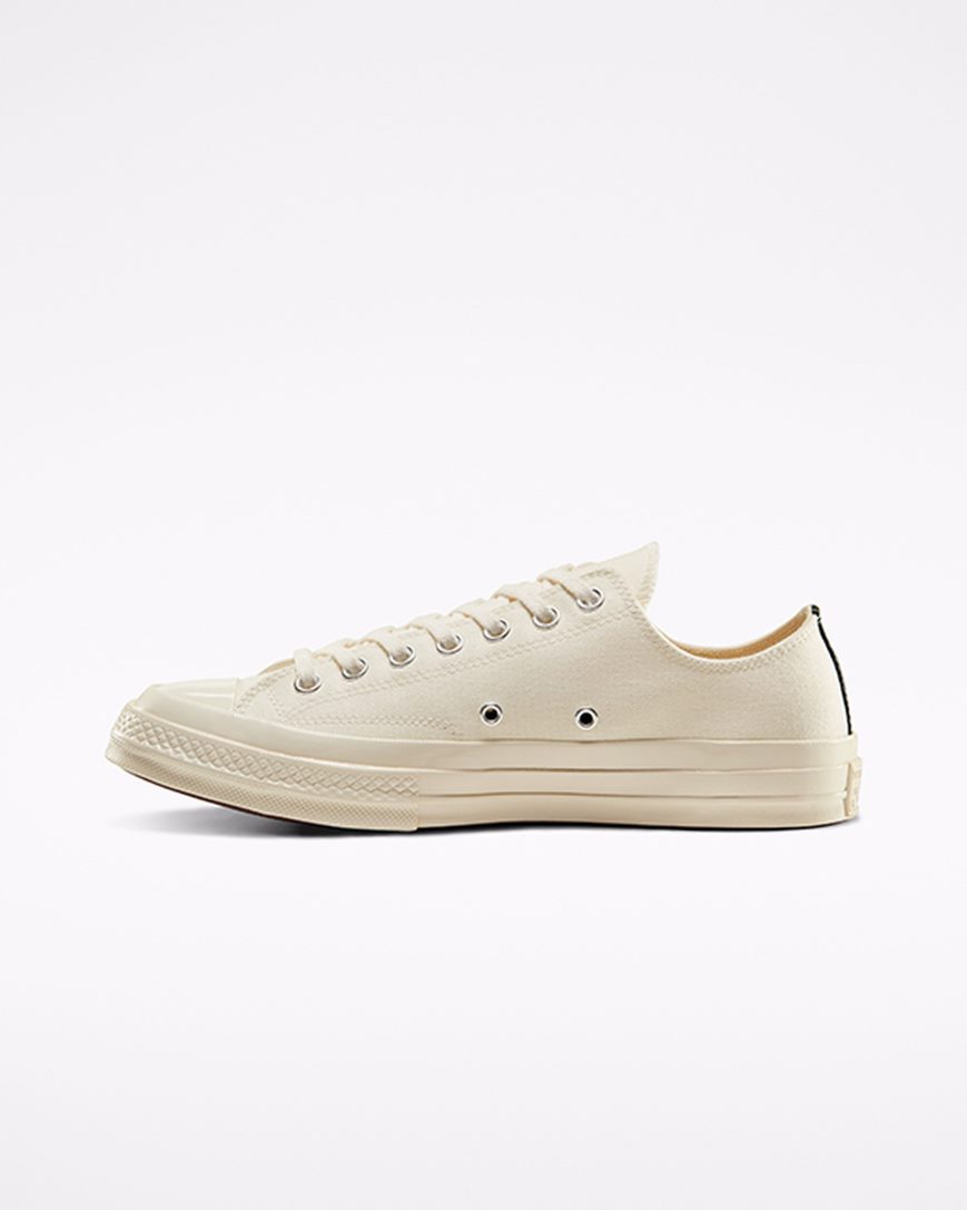 Tenisky Nizke Converse x Comme des Garçons PLAY Chuck 70 Panske Biele Červené | SK GAJQ52